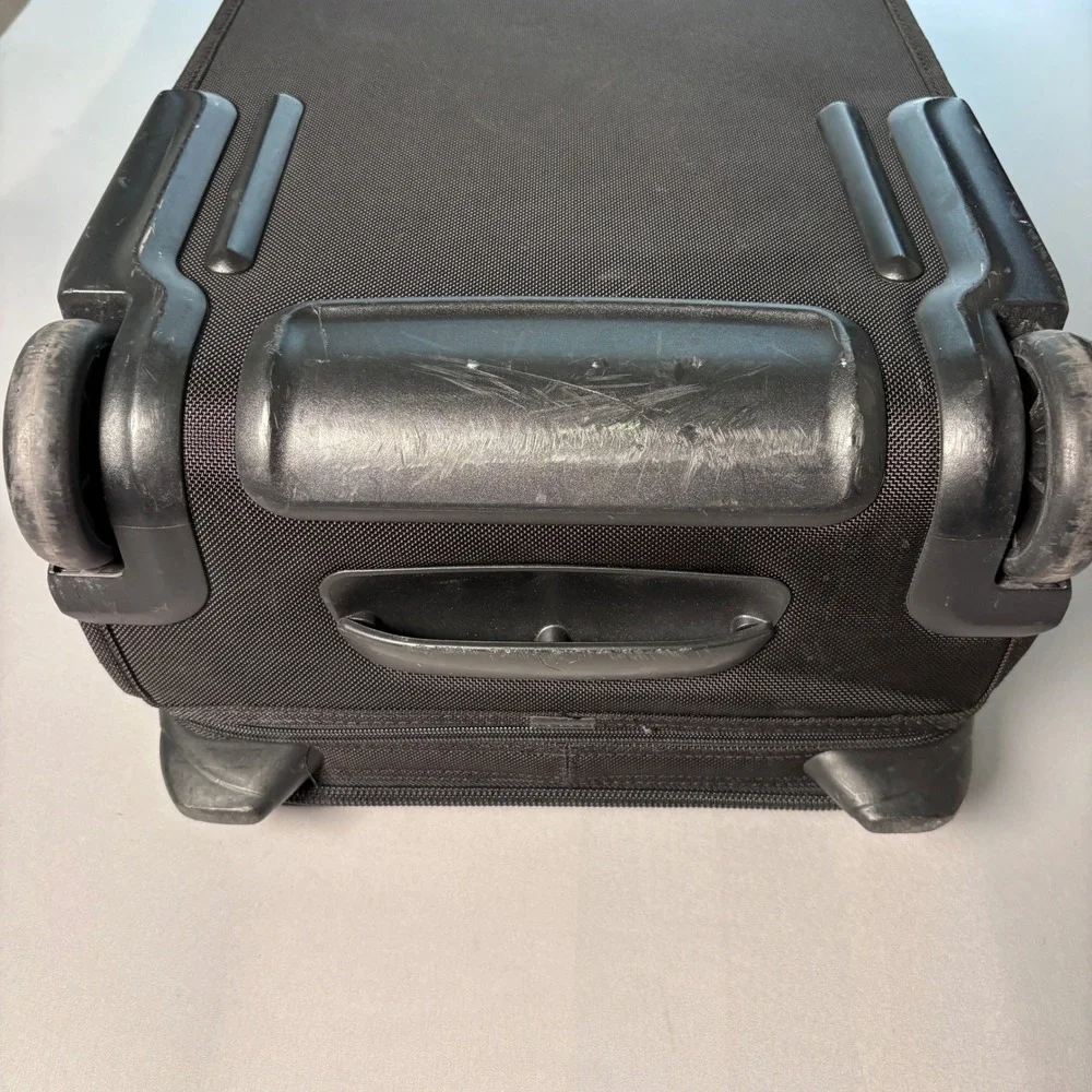 Kirkland Signature Black Cordura Ballistic Fabric Rolling Carry On Suitcase